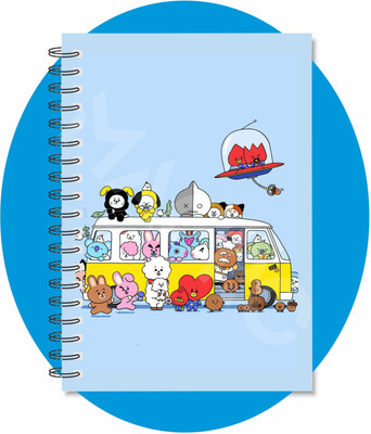 craft maniacs BT21 A5 Diary RULED 160 Pages(Multicolor)