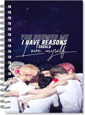 craft maniacs BTS A5 Diary RULED 160 Pages(White)