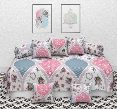 LAYING STYLE Cotton Floral Diwan Set(Multicolor)