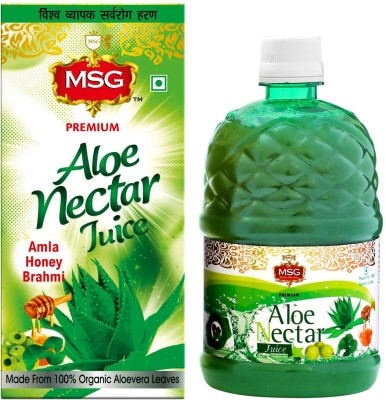 MSG Aloe Vera Juice with Amla and Brahmi (No Added Sugar) (Made From 100% Organic Aloe Vera Leaves)(750 ml)
