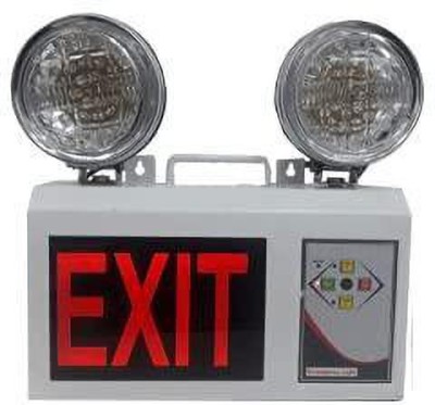 MME Latest Heavy Duty Steel Industrial Emergency Light with Exit Sign Emergency Sign(Reflective Sign)