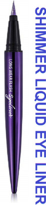 MYEONG Shiny Diamond Liquid Eyeliner for Long Lasting Stay,Smudge Proof eyeliner 1.5 g(DARK PURPLE)