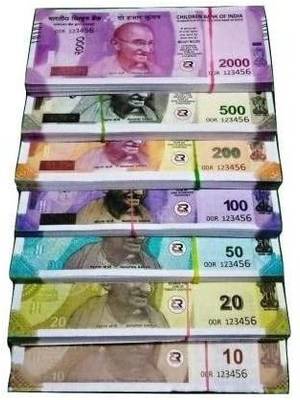 Meya Happy Fake Note (11*7=77pcs) Nakli Note Ki Gaddi | Fake Note Bundle | Fake Dummy Currency Note | Multicolor-77Note Duumy Currency Gag Toy  (Multicolor)