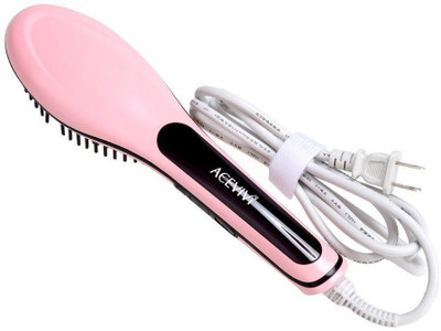 PGK TRADERS Fast Hair Straightener HQT-906 Fast Hair Straightener Brush HQT-906 Hair Straightener Hair Straightener Brush(Pink)