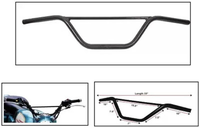 Sms traders TVS Uni Handle Handle Bar(Black)