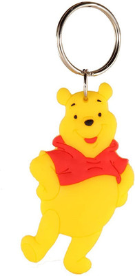 GCT Two Sided Winnie the Pooh Teddy Bear Cartoon (KC-1) Rubber Keychain for Car Bike Kids Girls Men Women Keyring Key Chain