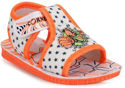 Girls Clubs Boys & Girls Velcro Strappy Sandals(Orange , 20 - 24 months)