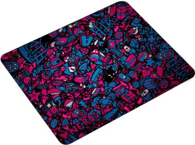 ADITI Designs Blue Red Multicolour folower theme Mousepad(Multicolor)