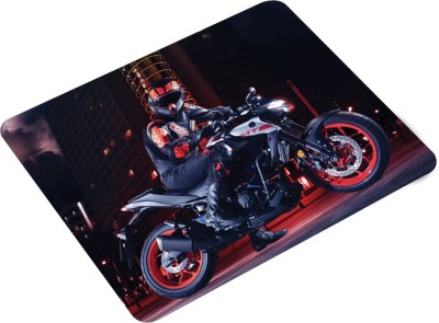 ADITI Designs Stylish Biker theme Mousepad(Multicolor)