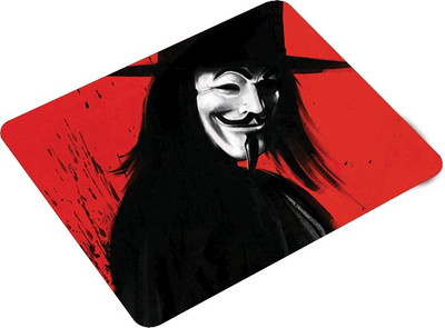 ADITI Designs Black Joker on Red theme Mousepad(Multicolor)
