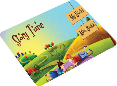 ADITI Designs Story Time Theme Non Slip Base Mousepad(Green)
