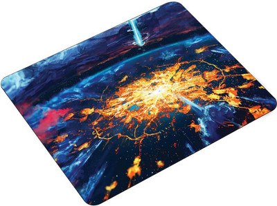 ADITI Designs Galaxy Theme Designs Non Slip Base Mousepad(Blue)