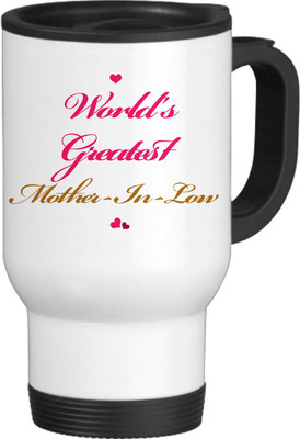 56% OFF on TIED RIBBONS World's Greatest Mother- in- Law White-Travel Ceramic Coffee Mug(600 ml)