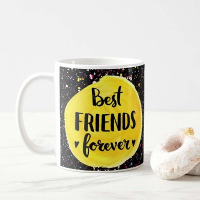 shreem store Best Friend Forever ' Printed/ Gift for Girlfriend/ Boyfriend/ Valentine’s Day Occasion/ Cute Love (330) Ceramic Coffee Mug(330 ml)