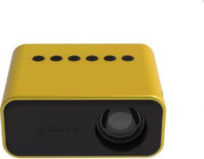 IBS T500 Mini Projector LED Portable Projector Home USB Mobile Phone AV 5V 2A U Disk DVD TV BOX 3.5MM (80 lm) Portable Projector(Yellow)
