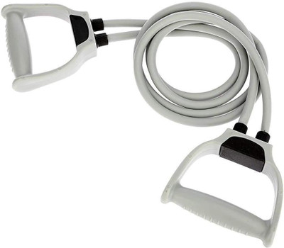AKT EMPIRE Double Toning Resistance Tube Heavy Quality for Stretching, Full Body Workout Resistance Tube(Grey, Black)