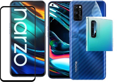 Bai and kaka Front and Back Tempered Glass for Realme Narzo 20 Pro(Pack of 3)