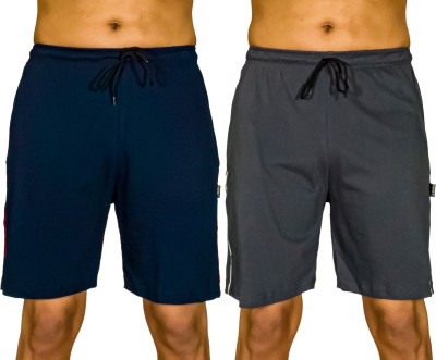 0-DEGREE Solid Men Multicolor Basic Shorts