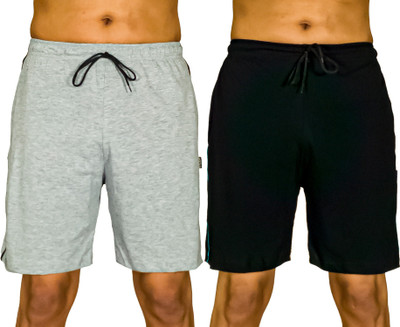 0-DEGREE Solid Men Multicolor Basic Shorts