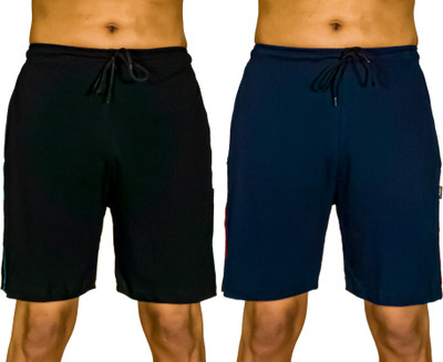 0-DEGREE Solid Men Multicolor Basic Shorts