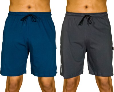 0-DEGREE Solid Men Multicolor Basic Shorts