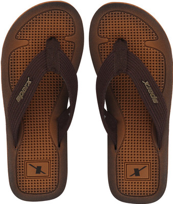 Sparx Men Flip Flops(Tan, Brown , 6)