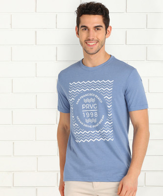 provogue-printed-men-round-neck-blue-t-shirt
