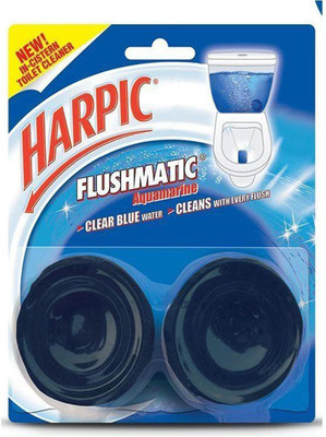 Harpic Flushmatic In-cistern Clear Blue Water Aquamarine 1X100 g Aquamarine Block Toilet Cleaner(100 g)