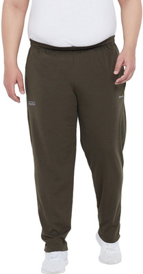 bigbanana Solid Men Olive Track Pants