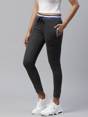 M7 By Metronaut Solid Women Grey Track Pants