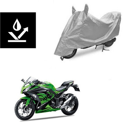 Feel heaven Two Wheeler Cover for Kawasaki(Ninja 300, Silver)