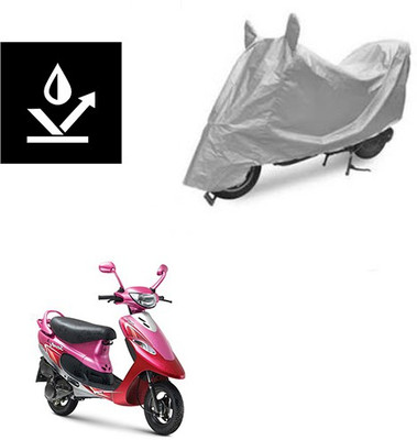 saanvi Two Wheeler Cover for TVS(Scooty Pep+, Silver)