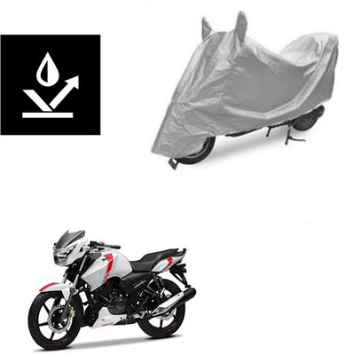 saanvi Two Wheeler Cover for TVS(Apache, Silver)