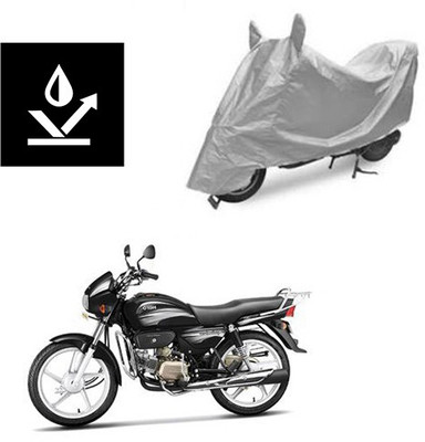 saanvi Two Wheeler Cover for Hero(Splendor Plus, Silver)