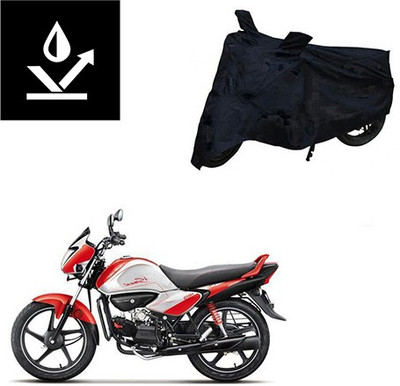 saanvi Two Wheeler Cover for Hero(Splendor I Smart, Black)
