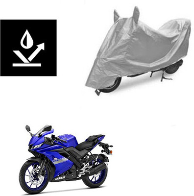saanvi Two Wheeler Cover for Yamaha(R15 V3, Silver)