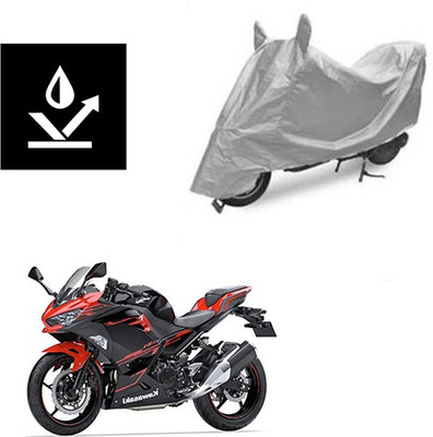 saanvi Two Wheeler Cover for Kawasaki(Ninja 250, Silver)