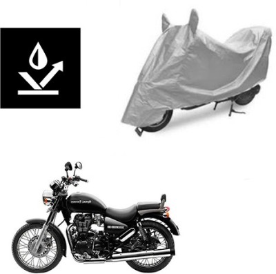 Atulit enterprises Two Wheeler Cover for Royal Enfield(Thunderbird 500, Silver)