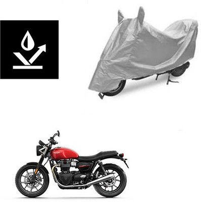Atulit enterprises Two Wheeler Cover for Triumph(Twin spark, Silver)