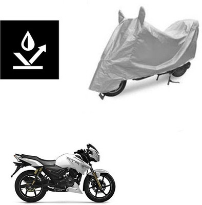 saanvi Two Wheeler Cover for TVS(Apache RTR 180, Silver)
