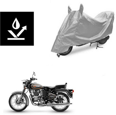 Feel heaven Two Wheeler Cover for Royal Enfield(Bullet 500, Silver)