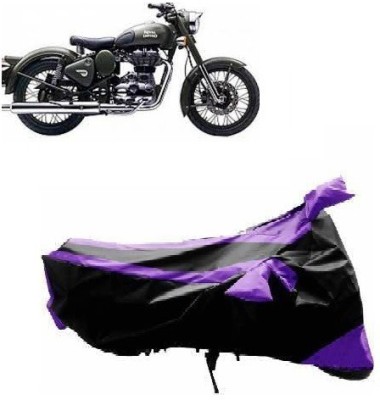 Bull Rider Waterproof Two Wheeler Cover for Royal Enfield(Battle Green, Purple)