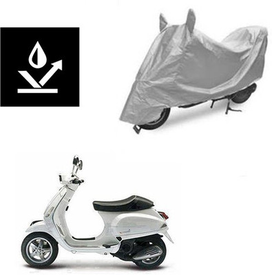 Atulit enterprises Two Wheeler Cover for Piaggio(Piaggio Vespa, Silver)