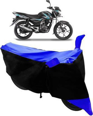Mdstar Waterproof Two Wheeler Cover for Bajaj(Discover 150 f, Black, Blue)