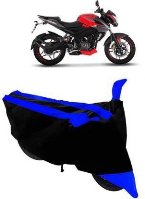 Bull Rider Waterproof Two Wheeler Cover for Bajaj(Pulsar 135 LS DTS-i, Black, Blue)