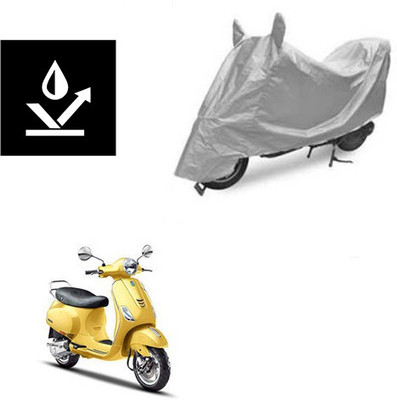 saanvi Two Wheeler Cover for Piaggio(Vespa SXL, Silver)
