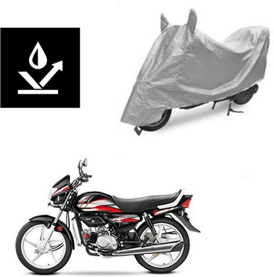 saanvi Two Wheeler Cover for Hero(CD deluxe, Silver)