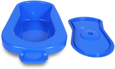 Sunbeam Enterprises Bed Pan with Cover Urine Pot(2 L Blue)