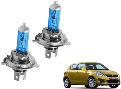 WolkomHome Car H4 halogen headlight bulb 12V 130/100W 5000K Cool Blue Headlights Lamp Light Bulb Replacement for Maruti Suzuki Swift Headlight Car Halogen for Maruti Suzuki (12 V, 100 W)(Swift, Pack of 2)