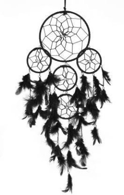 new lucky NLDC 14 Feather Dream Catcher(22.5 inch, Black)